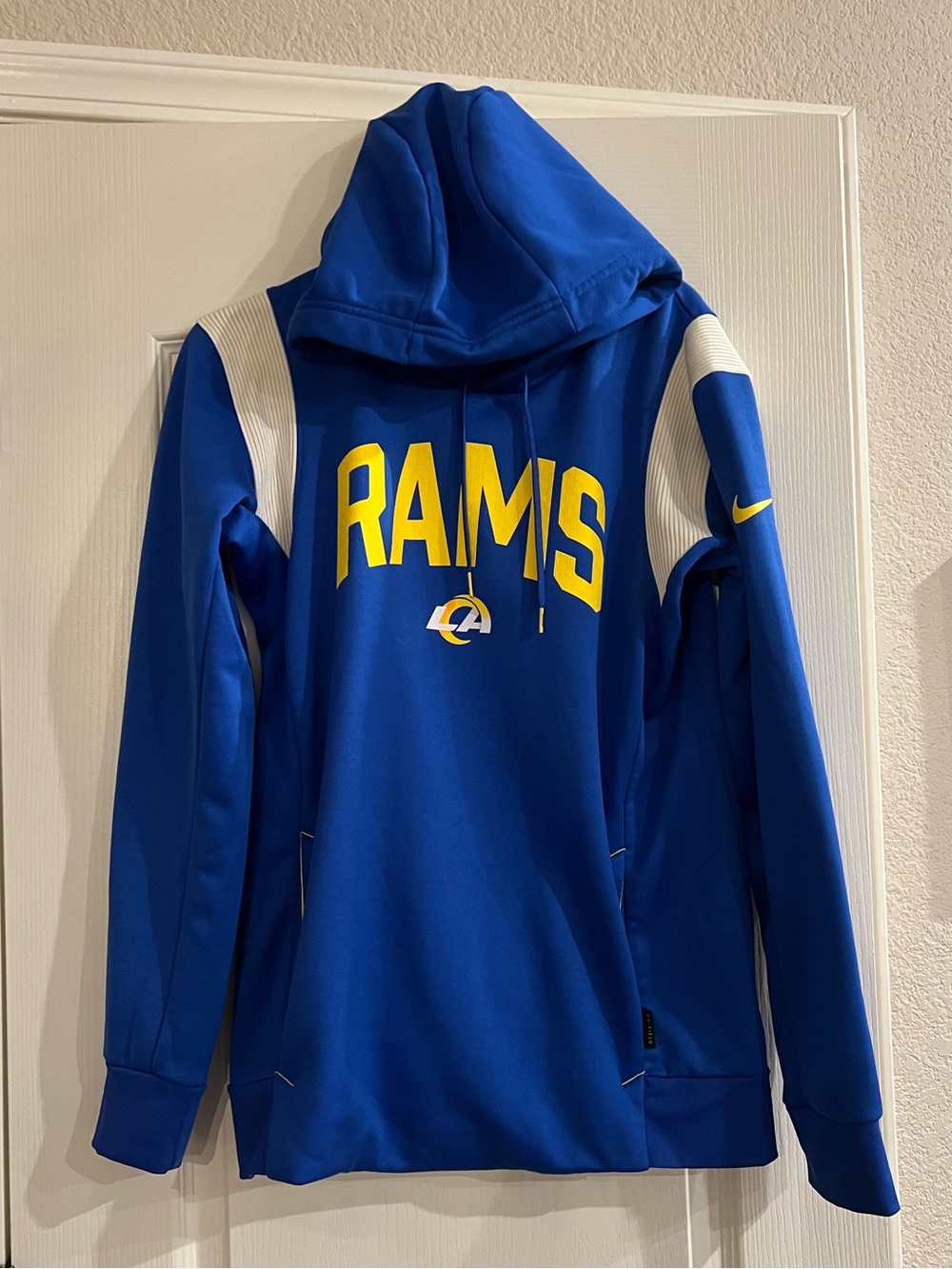 Nike Blue and Yellow Rams Crewneck Hoodie